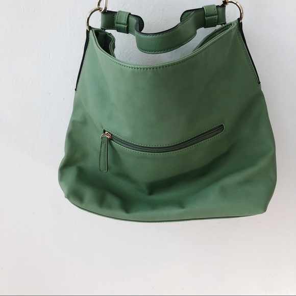 Lula large pale green bag crossbody strap studded - Picture 3 of 16